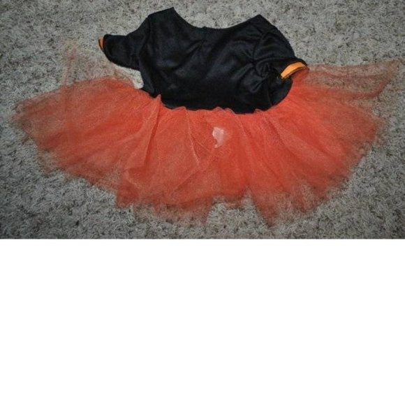 Baby Pumpkin Tutu Halloween 6/9 mths Dress, Headband Leg Warmers 4 Pc Set Girls - Picture 3 of 5